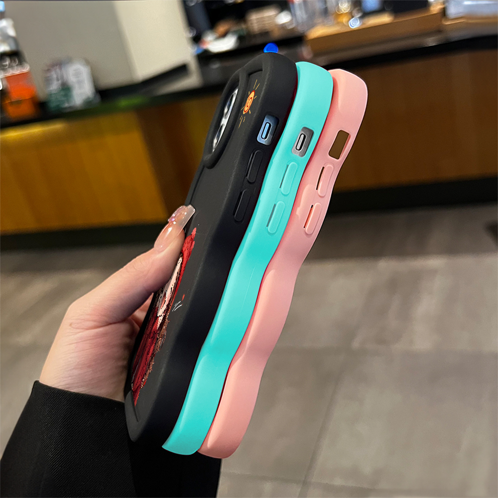 Hontinga for Redmi Note 13 12 11 10 9 Pro 4G Note 13 Pro Plus Xiaomi Poco M2 Pro Back Cover Happy Girl Luxury Phone Cover Soft Silicone Macaron Wave Mobile Case. 