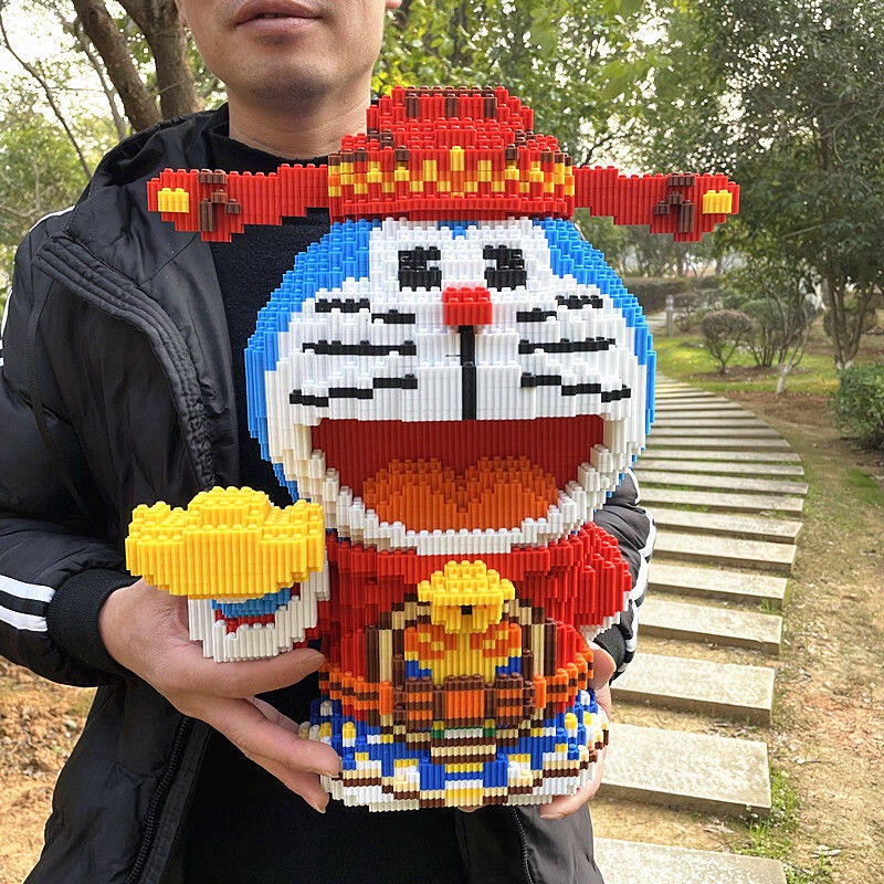 Mô hình lắp ghép 3D thần tài, Doraemon thần tài