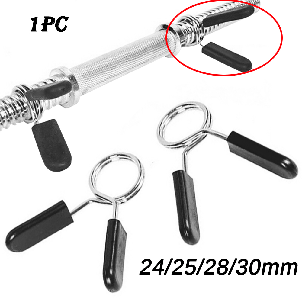 【New Arrival】Barbell Bar Clamps Clips Dumbbell Bar Collars Weight Spring Locks 24mm-30mm