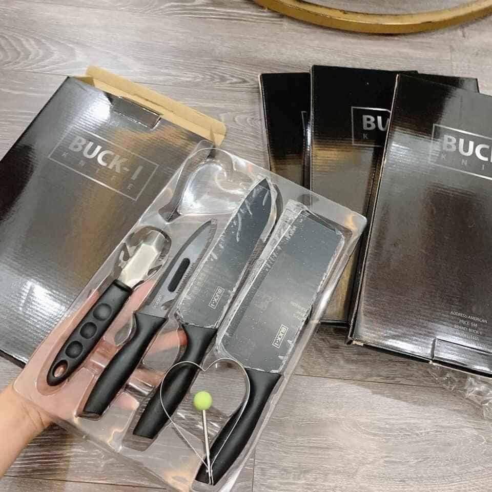 (BH12T) BỘ DAO BUCK BLACK 5 món