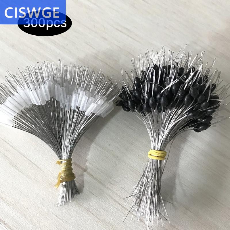 [COD] CISWGE 300 cái lốc Float cao su Stopper câu cá Bobber Stopper Float hình trụ không gian B