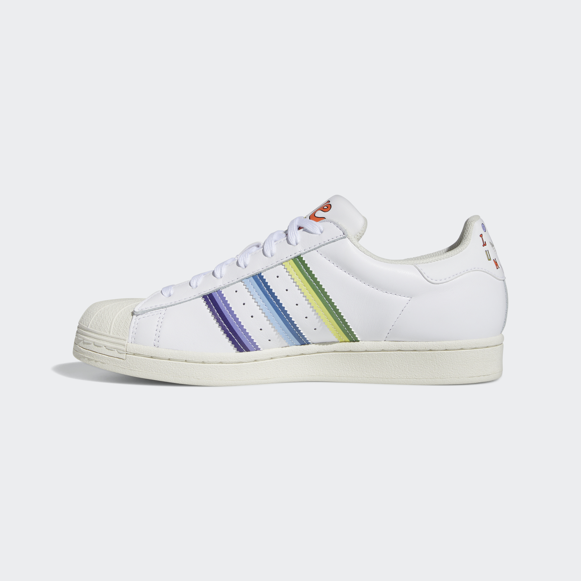 white superstar pride trainers