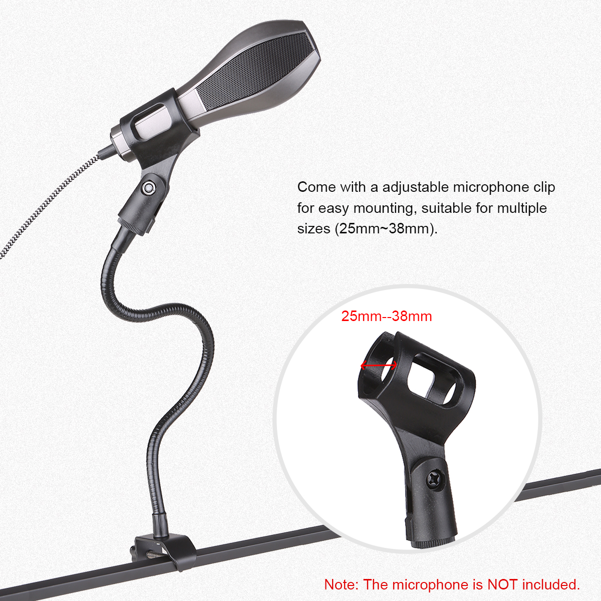 Microphone Bracket cổ ngỗng Bracket Hose hỗ trợ Telescopic đứng sống hỗ trợ chân đế sạc để bàn Phụ kiện cho Microphone