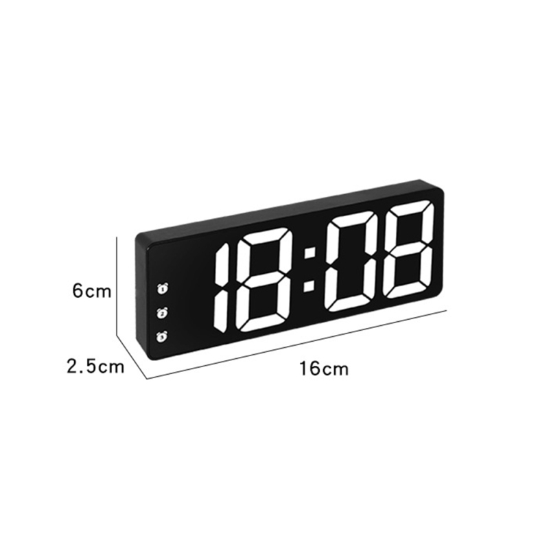 Colorful Led Electronic Alarm Clock 3 Levels Adjustable Brightness Time Date Temperature Display Large Screen Table Clocks