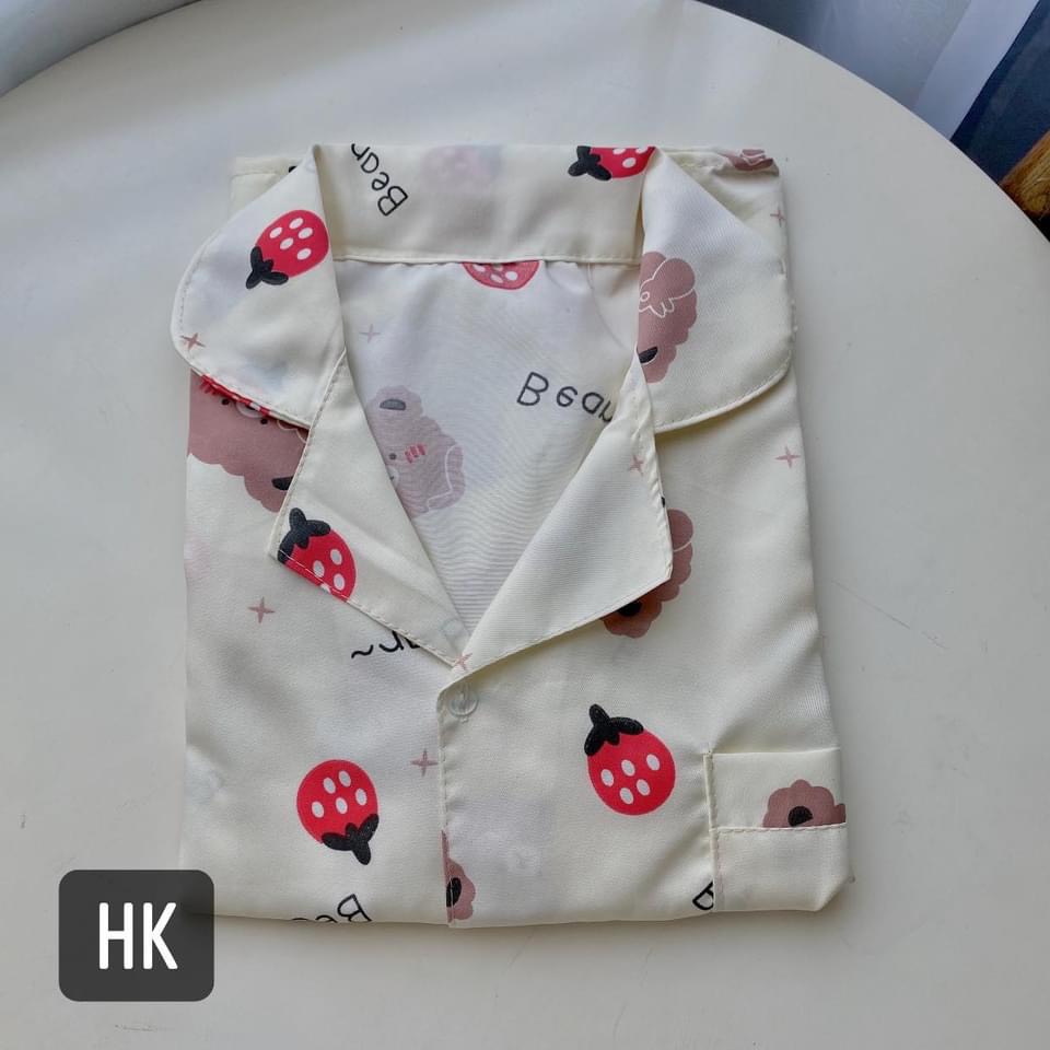 Bộ đồ ngủ nữ cộc tay, bộ pijama lụa xinh xắn