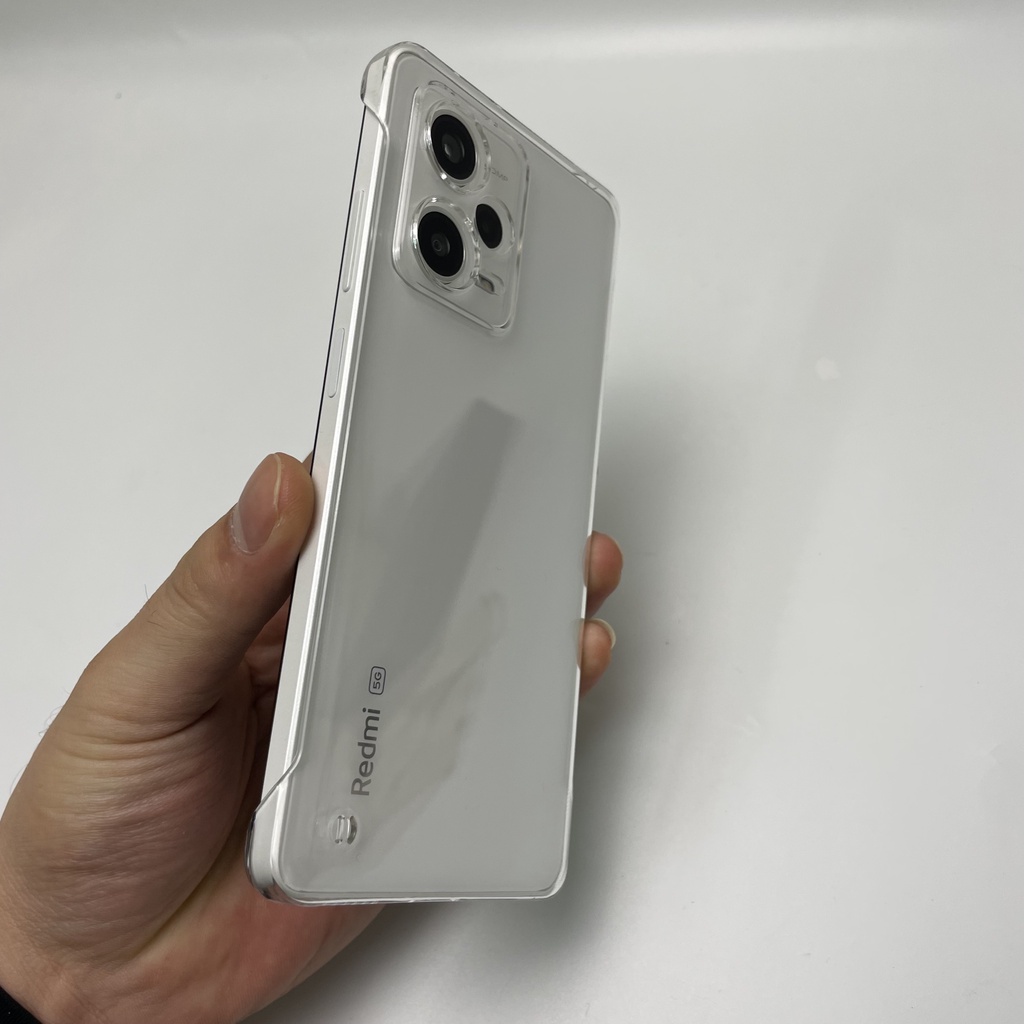 Ốp lưng không viền Redmi Note 13 / Note 13 Pro / Note 12 / Note 12 Pro / Note 12 Turbo / Note 12 5G, nhựa pc trong suốt