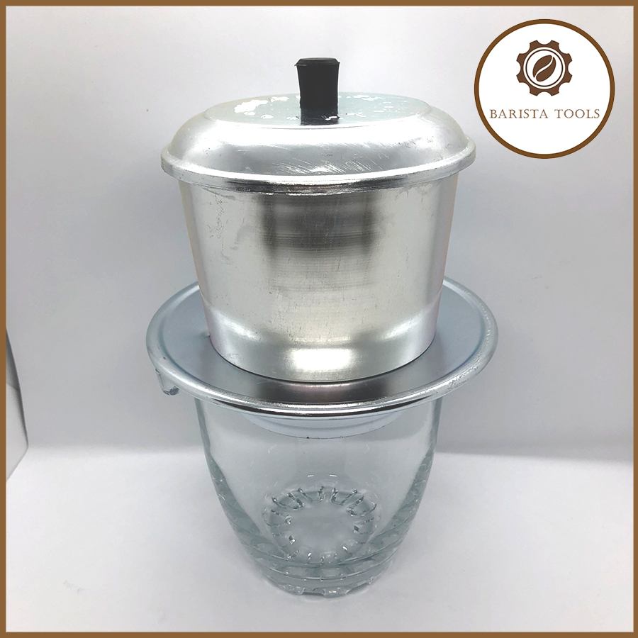 Bộ phin pha cà phê nhôm - thủy tinh loại 100g