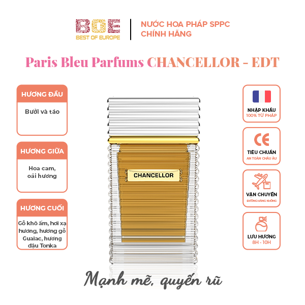 Nước hoa Nam Paris Bleu Parfums CHANCELLOR 100ml BOECHA01 thumbnail