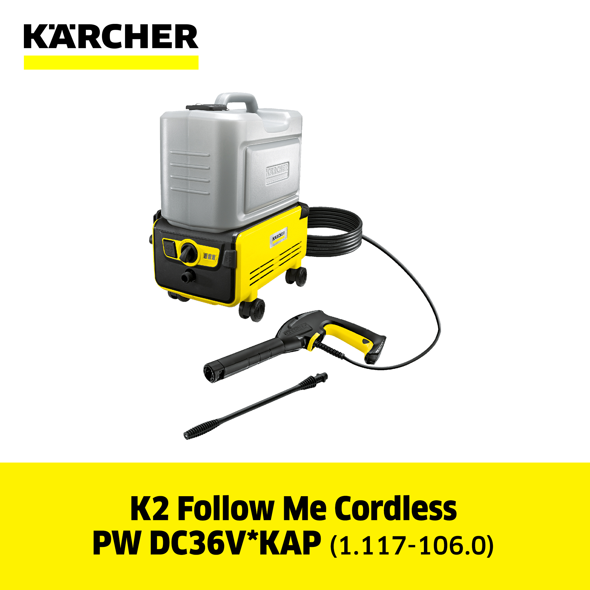 KARCHER K2 Follow Me Cordless PW DC36V 