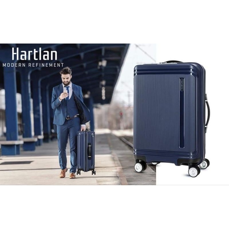Vali Samsonite Hartlan, Vali Kéo, Vali Du Lịch, Size Cabin 20 inch, Chất Liệu Nhựa bền Polypropylene, Phong Cách Sang Trọng, Phù Hợp Cho Doanh Nhân, Văn Phòng Đi Công Tác, Nhập Đức, BH 12 Tháng