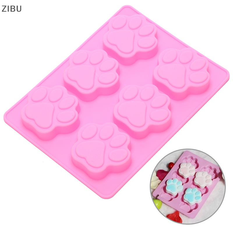 Zibu wuji silicone chocolate mold cat dog paw chocolate baking diy tools non-stick silicone cake mold jelly and candy mold cake 3d mold