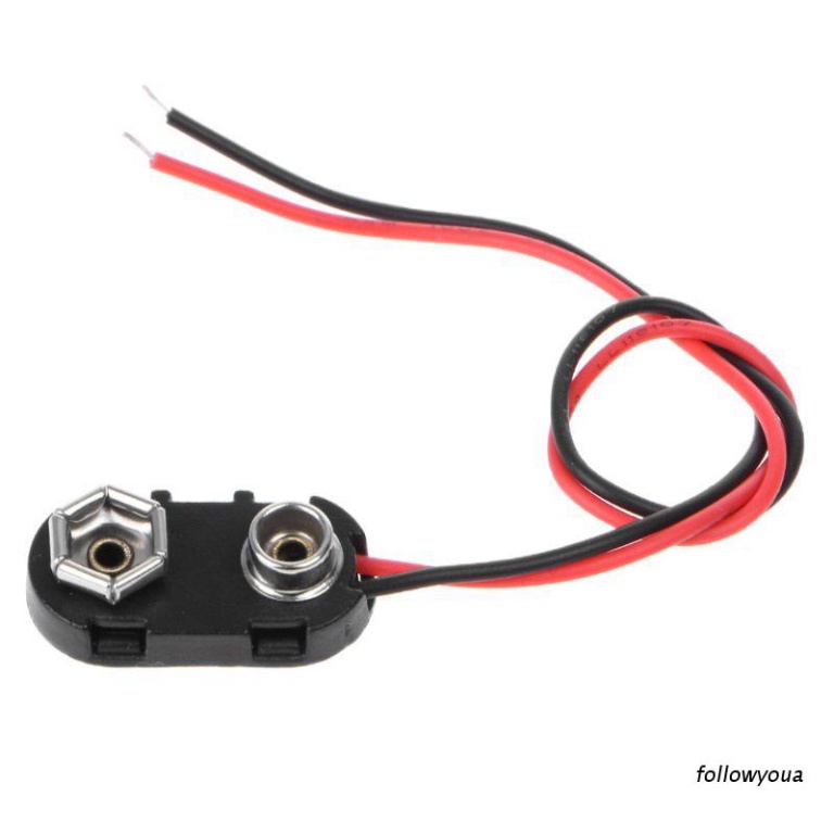 Đầu Kẹp Nối Pin PP3 9V 150mm Màu Đen Đỏ