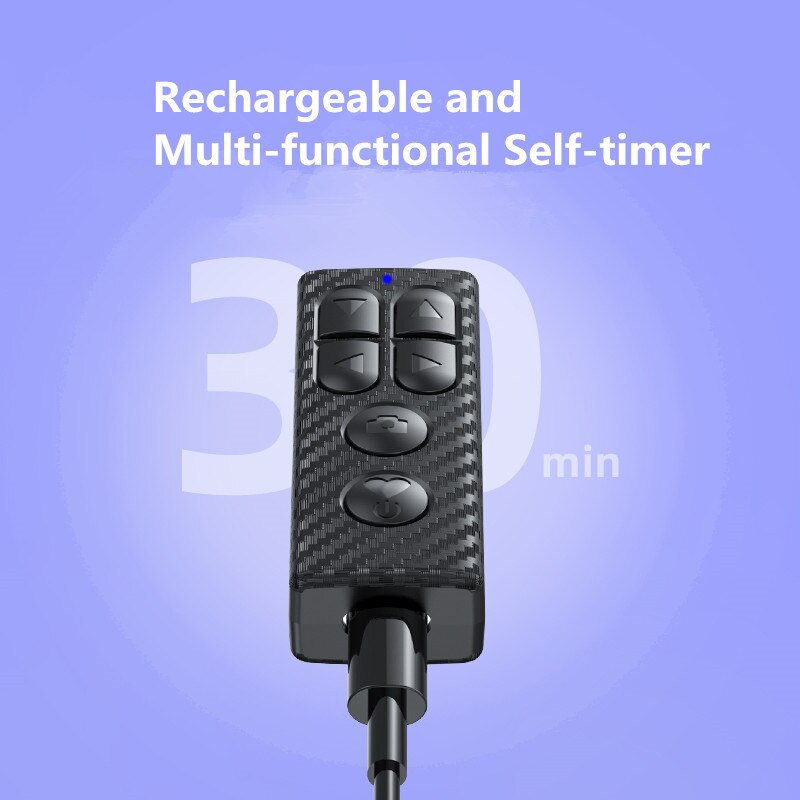Bluetooth-compatible Remote Control Wireless Selfie Shutter Rechargeable Lipstick Shape Camera Stick Button for Phone Ebook