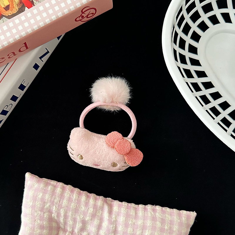 1PC Face Washing Make Up Hair Circle Hello Kitty Scrunchies Cartoon Sanrio Elastic Hair Ring Hair Rope Sweet Ponytail Hair Accessory. 