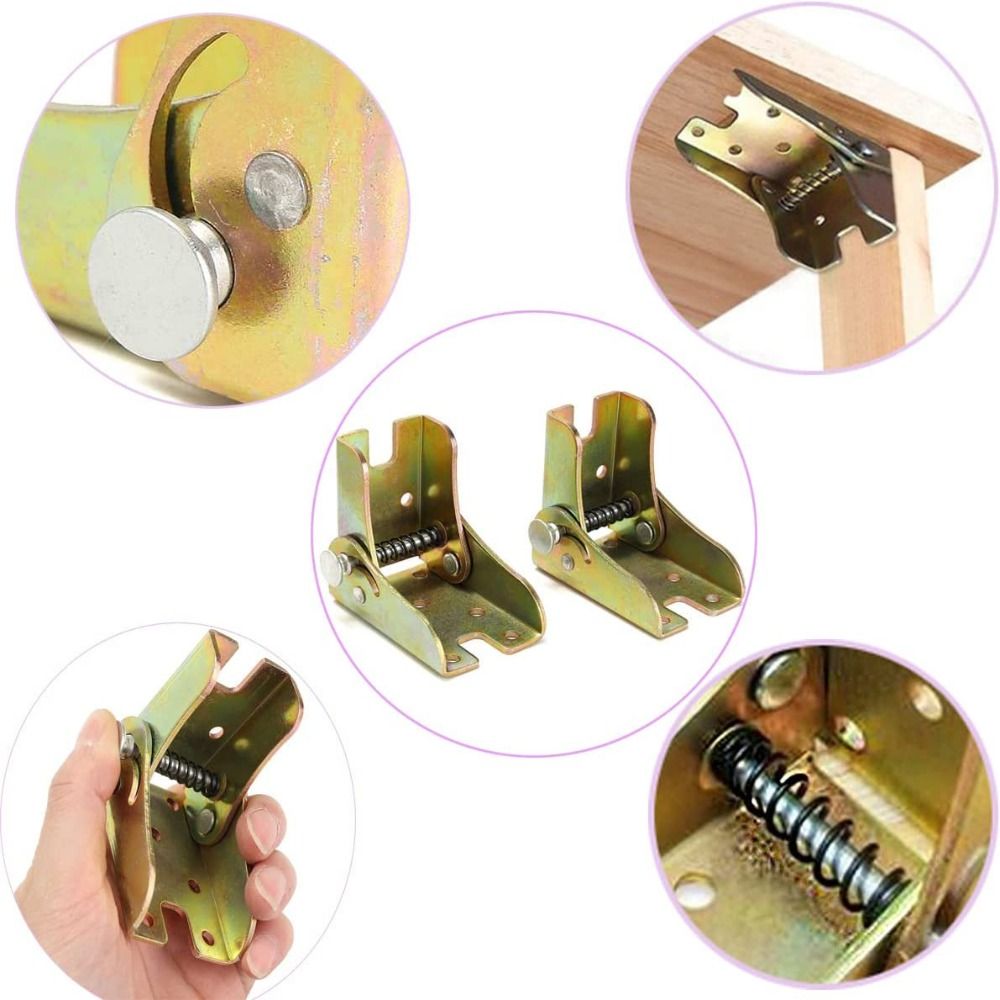 ZENGD Foldable Folding Table Leg Bracket Corrosion Resistance Table Connector Folding Table Legs Hinges Hardware Accessories Metal Sofa