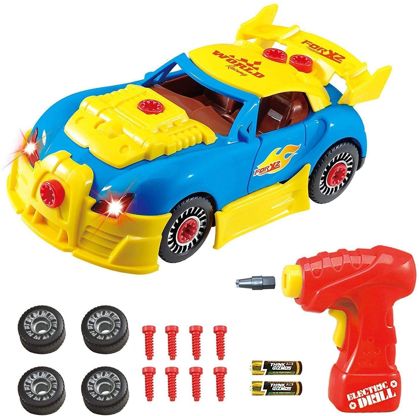 Think Gizmos Take Apart Toy Racing Car - Construction Toy Kit for Boys and  Girls Aged 3 4 5 6 7 8 - Build Your Own Car Kit Exclusive Version to Think