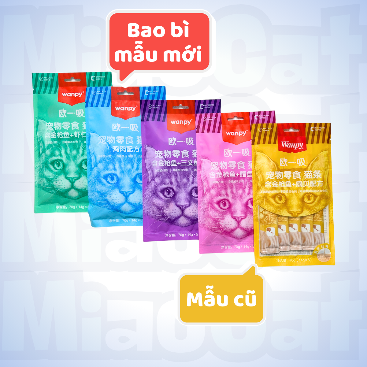 Gói 5 Thanh Súp Thưởng Wanpy 5x14g