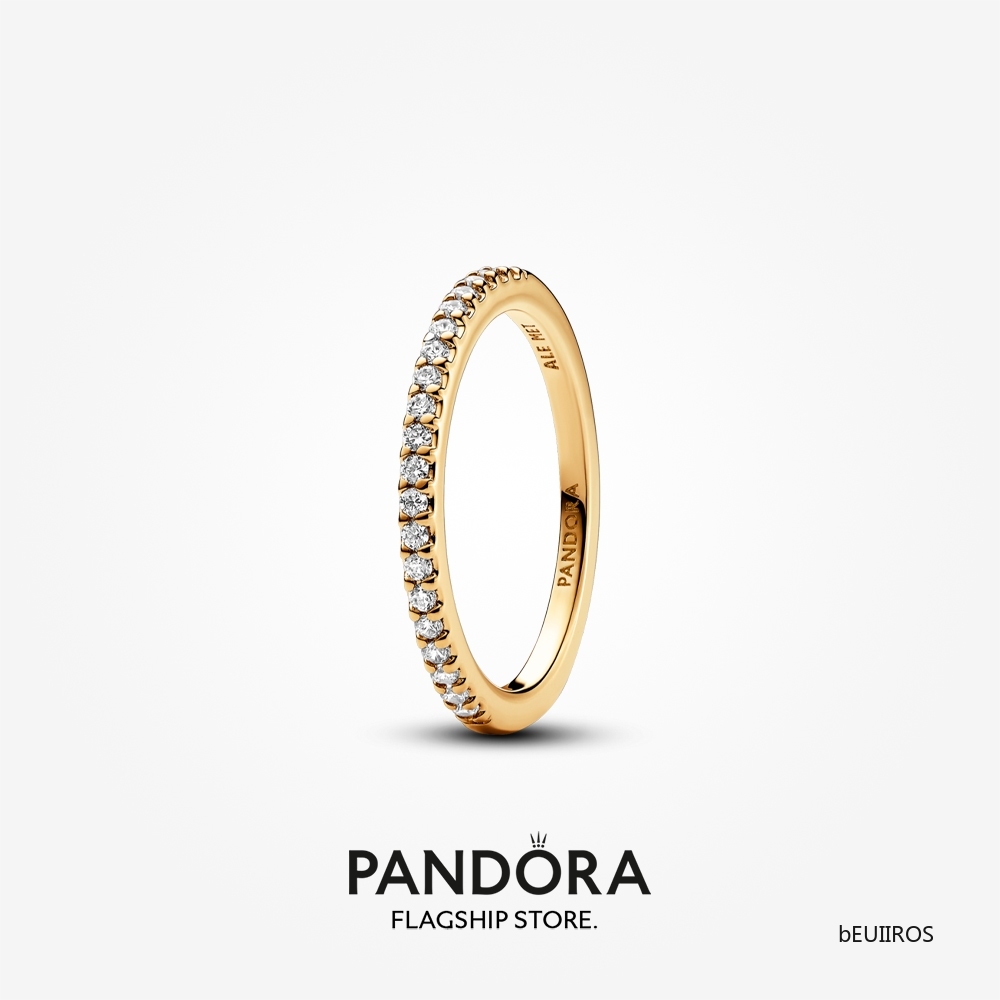 2023 new pandora 14k gold plated sparkling band ring