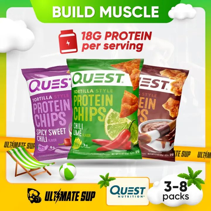Quest Nutrition, Protein Chips, Healthy Snacks, Build Muscle, 3-8 Packs, Various Flavors