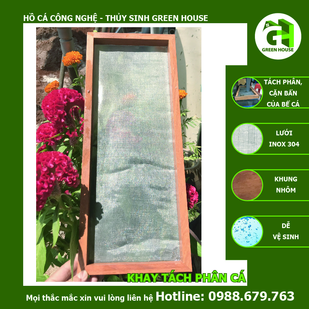 Khay tách phân cá (32cm x13cm), Khay lọc cặn hồ cá cảnh
