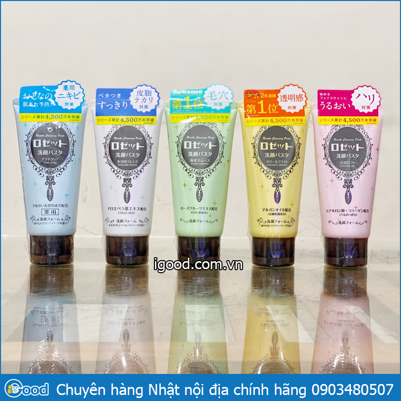 Sữa Rửa Mặt Rosette bùn khoáng Nhật Bản 120g