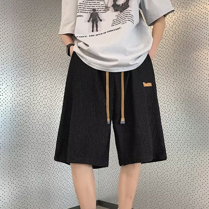 KYUSHUAD Casual shorts- Men's niche design sense loose large size wide leg high street trendy brand shorts