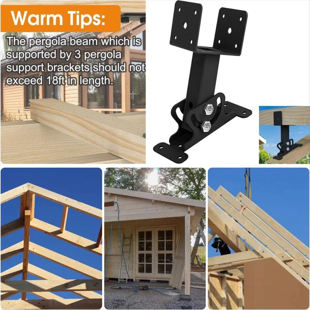Sturdy 304 Stainless Steel Pergola Roof Riser Beam Bracket Saddle ...