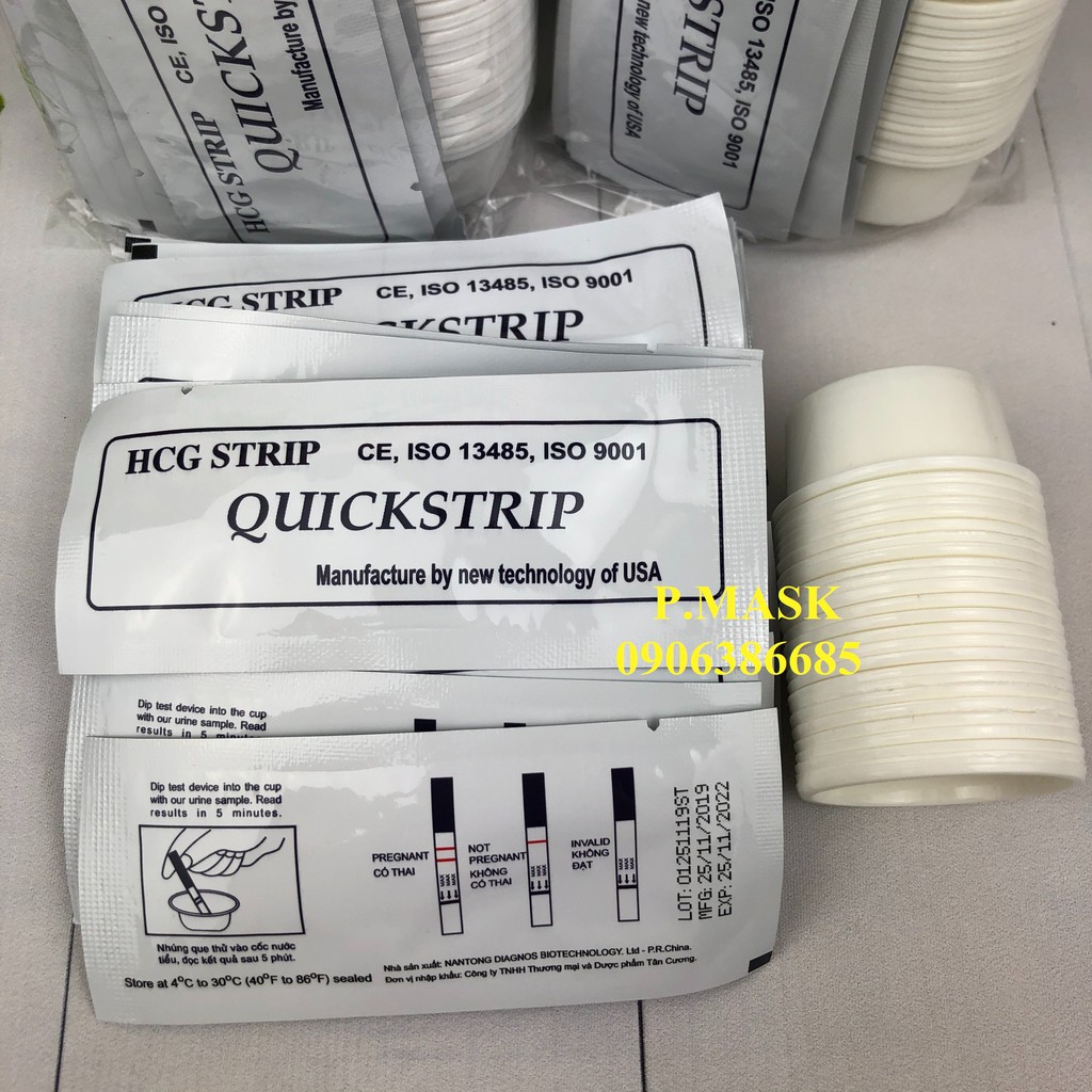 24 Que thử thai Quickstrip không vỏ hộp gọn nhẹ giảm phí ship