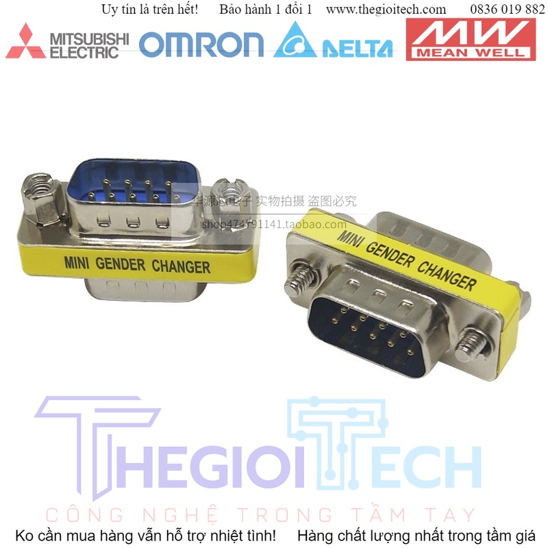 Cổng nối tiếp COM DB9 pin nối thẳng từ cái - cái đực - đực RS232 nối dài bộ chuyển đổi đực - cái