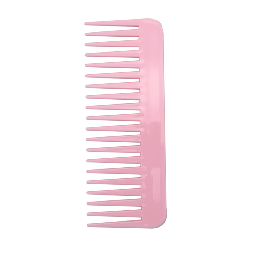 Huangdian Fashion  19 Teeth Wide Tooth Comb Large Black Pink Plastic Pro Salon Barber Hairdressing Styling Hair Comb Detangler Curly Hair Care Tool. 