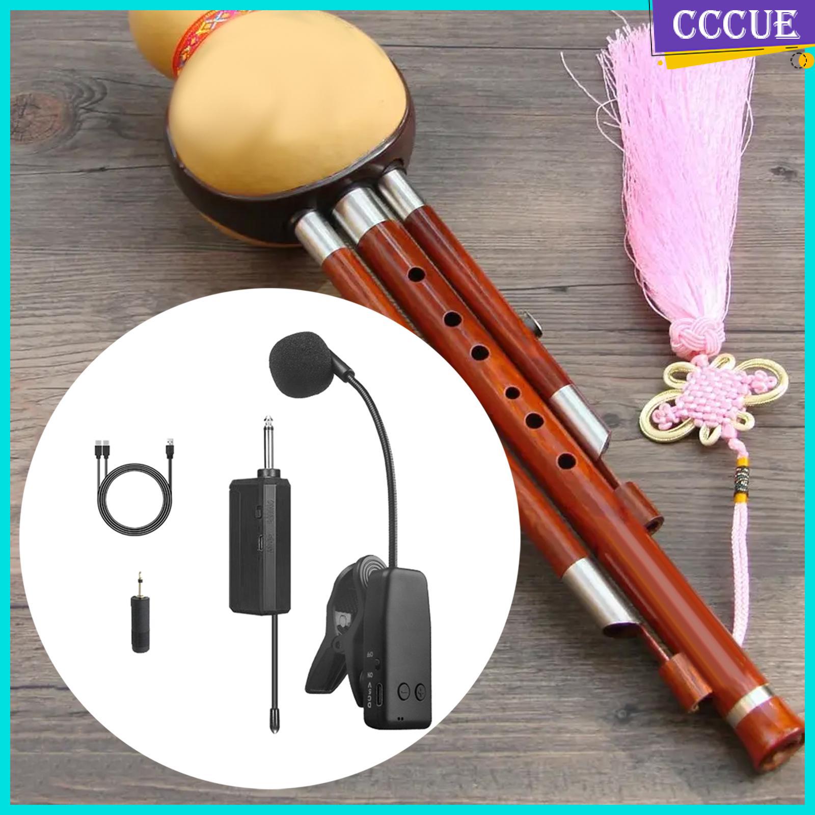 CCCUE Instrument Microphone Cordless Gooseneck System Bands Live Professional Durable Transmitters Clip Condenser Mic
