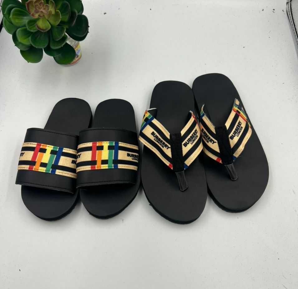 Dép cặp nam nữ đế đen quai phối màu ( thới giới sandal )