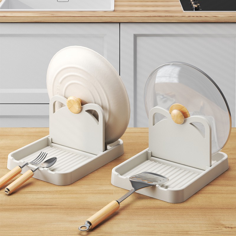 Kitchen Home Pot Lid Shelf countertop multifunctional vertical foldable wall mounted spoon storage rack, spatula storage rack