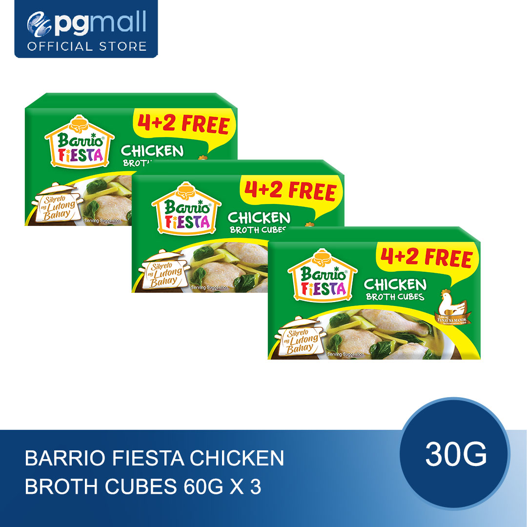 BARRIO FIESTA CHICKEN BROTH CUBES 60G X 3 Lazada PH