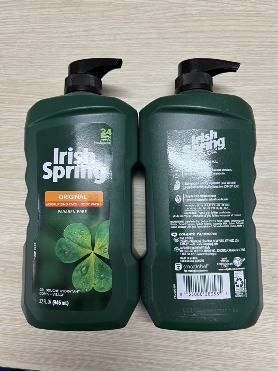 Sữa Tắm dành cho nam giới Irish Spring 946ml