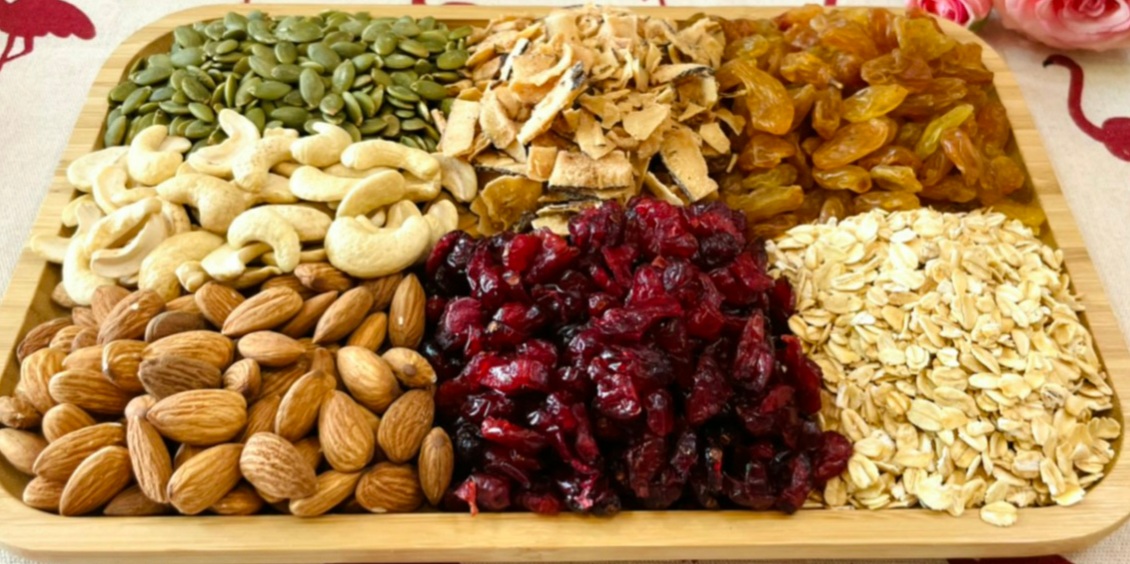 Combo 1 kg hạt làm GRANOLA ( Tặng 100g cacao ) và công thức làm