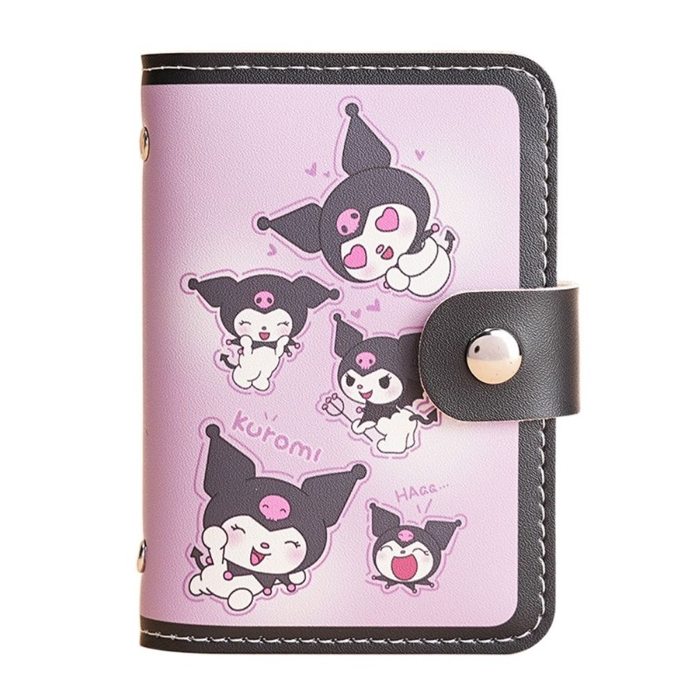 JSYNKZ Kuromi Ví đựng thẻ tín dụng Giai điệu Chó PC Ví đựng thẻ Dễ thương Vịt Ví đựng thẻ Nam Phụ nữ
