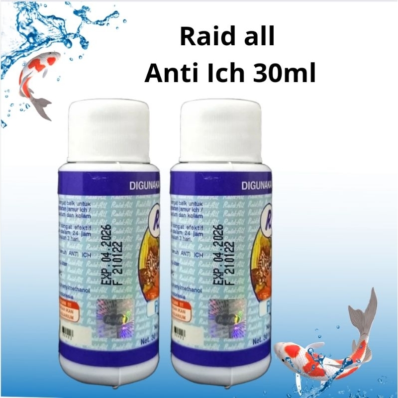 Obat ikan anti jamur RAID ALL ANTI ICH 30 ml