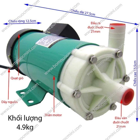 Máy bơm hóa chất 220v mp-40r kiểu dáng iwaki | máy bơm mp40r 220v