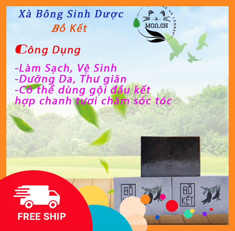Xà Bông Sinh Dược/ Xà Bông Thảo Dược (Tặng kèm túi lưới)