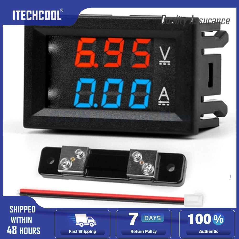 Digital voltage current meter 0.56inch led display 10a 50a 100a amp volt amp tester high precision for home office