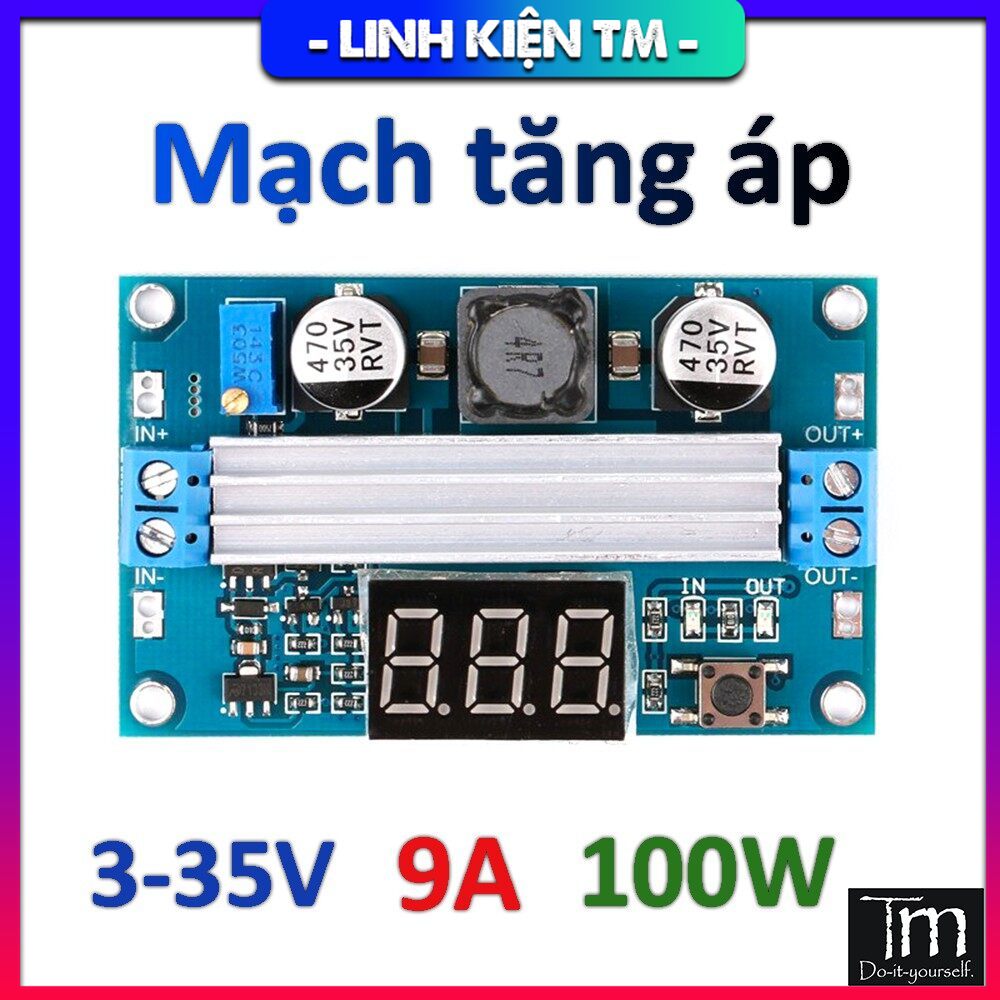 Mạch nguồn tăng áp 9a 100w có hiển thị