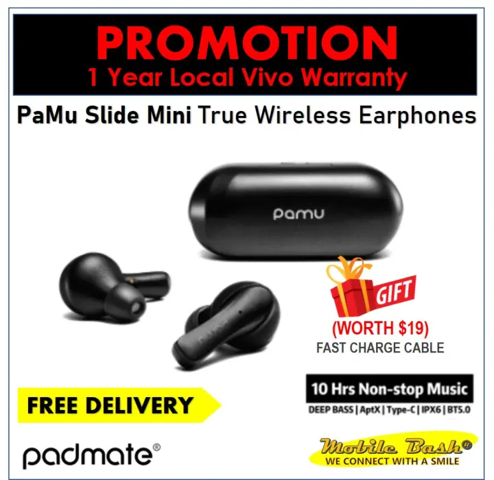 pamu slide mini bluetooth 5.0 true wireless earphone
