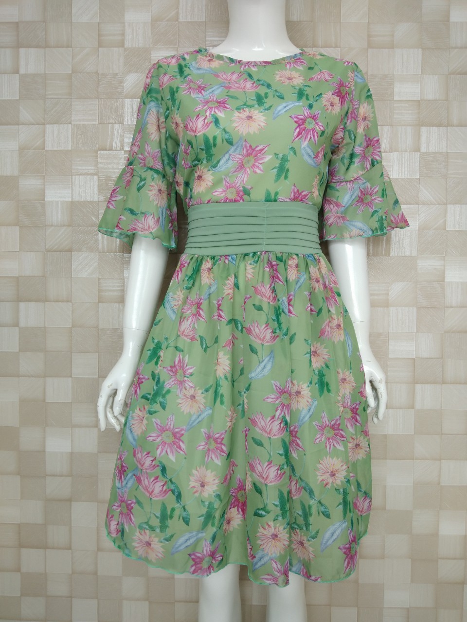 [HCM]  ĐẦM XÒE HOA ĐƠN GIẢNTHANH LỊCH BEYEU1688 - BY4336B