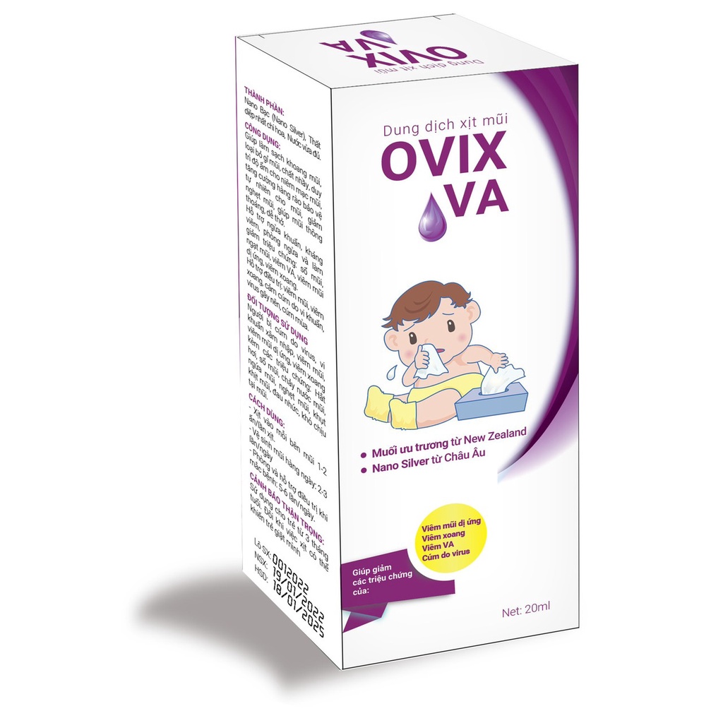 Dung dịch xịt mũi Ovix Baby VA 20ml