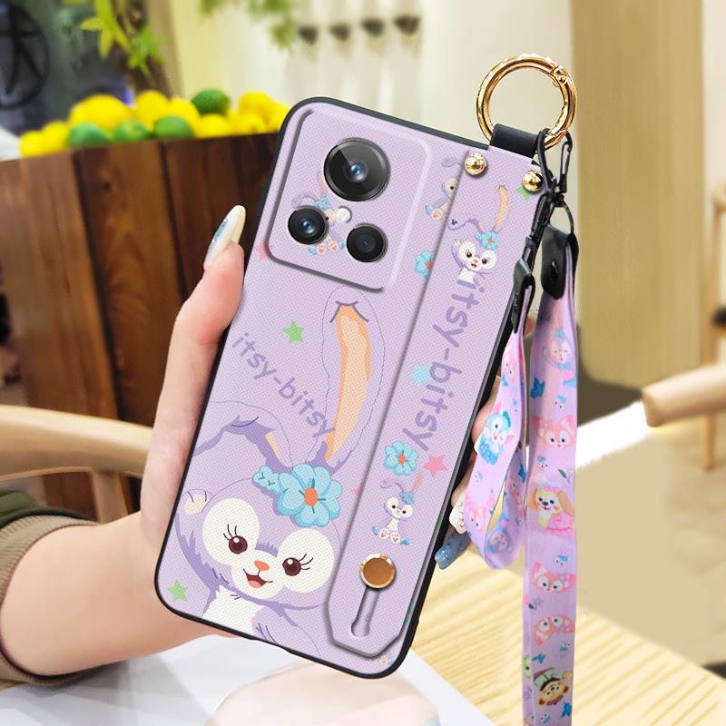 Soft case Phone Holder Phone Case For OPPO Realme GT2 5G Explorer Master Durable Cartoon Wristband Shockproof Kickstand. 