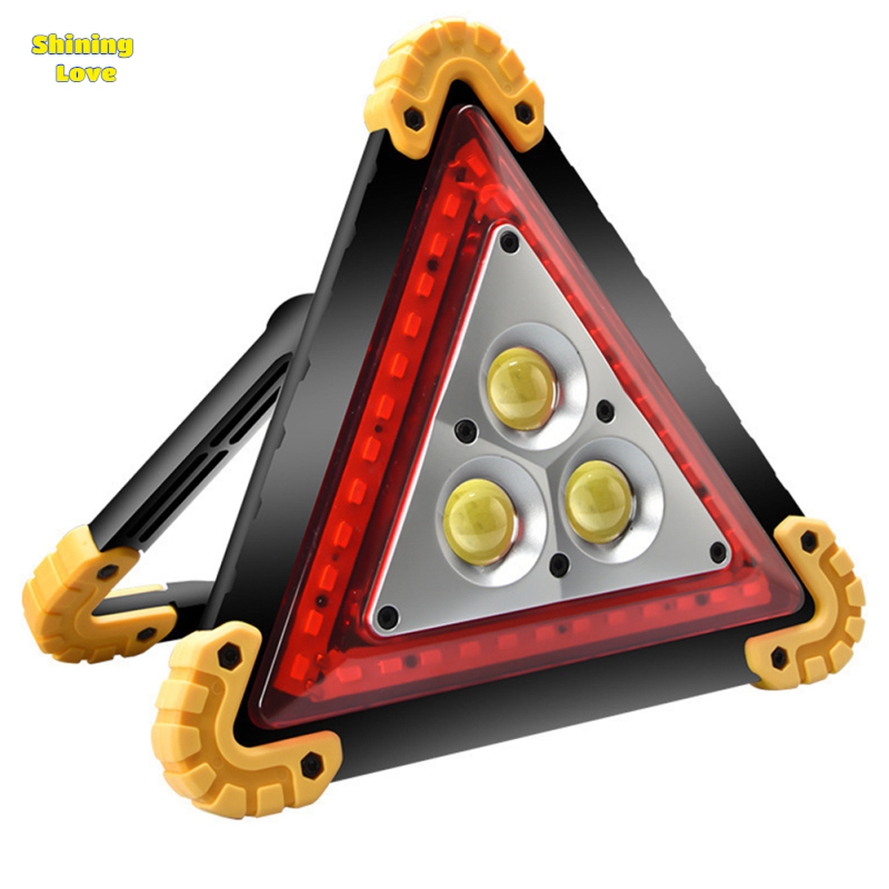 Shininglove 10W Multi-Function Emergency Warning Triangle LED Warning Light USB Rechargeable Hand Light Safety Signal Light