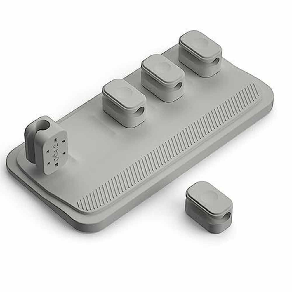 Magnetic Cable Management Holder, Desktop Multipurpose Cord Keeper, 5 Clips