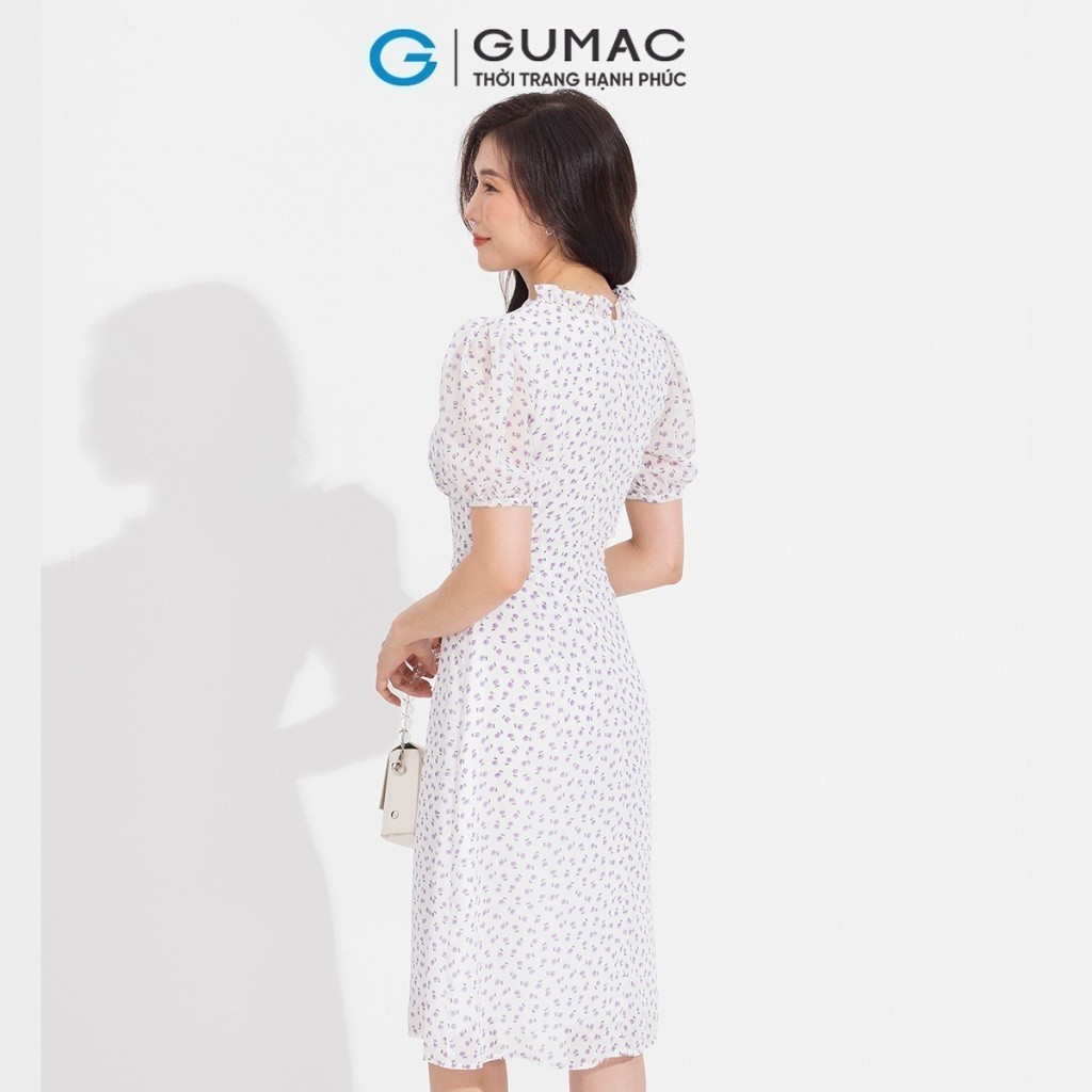 [SALE MẠNH] Đầm cổ bèo nhún GUMAC DD05087
