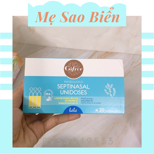 Nước muối sinh lý Pháp Physiodose/ Gifrer cho trẻ sơ sinh